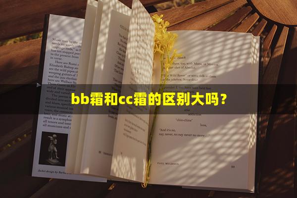 bb霜和cc霜的区别大吗？