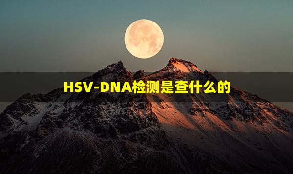 hsv-dna检测是查什么的