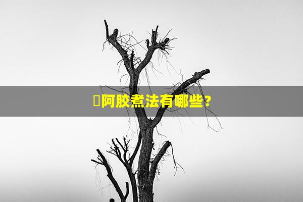 ​阿胶煮法有哪些？