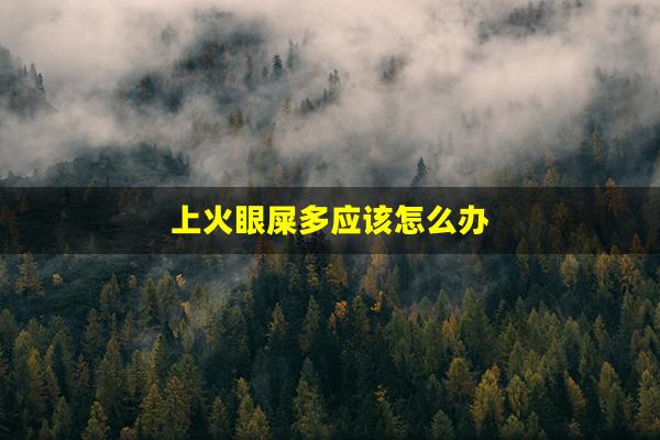 上火眼屎多应该怎么办