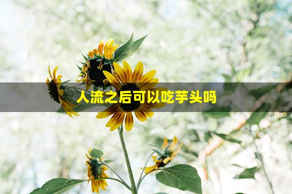 人流之后可以吃芋头吗