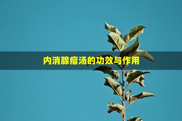 内消腺瘤汤的功效与作用