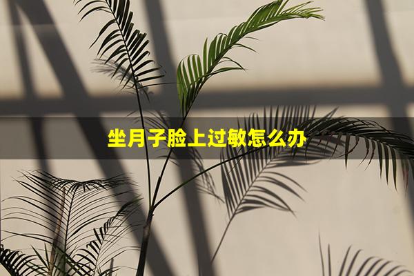 坐月子脸上过敏怎么办