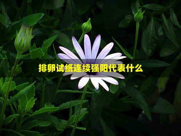 排卵试纸连续强阳代表什么