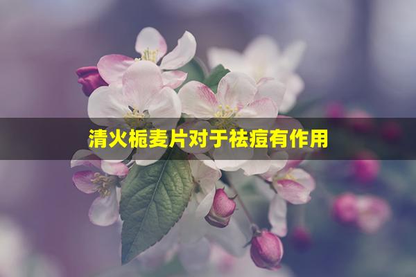 清火栀麦片对于祛痘有作用