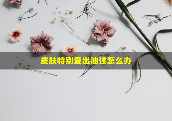 皮肤特别爱出油该怎么办