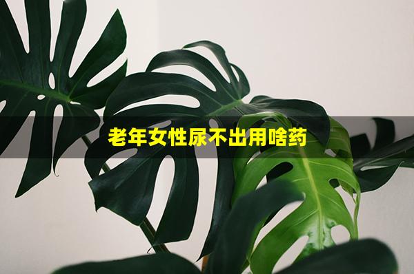 老年女性尿不出用啥药