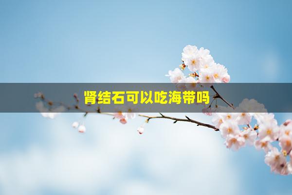 肾结石可以吃海带吗