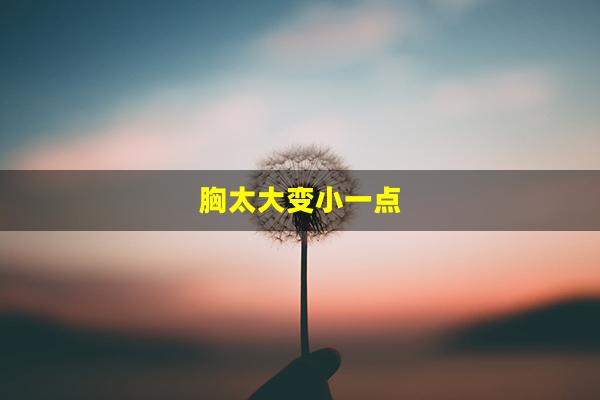 胸太大变小一点