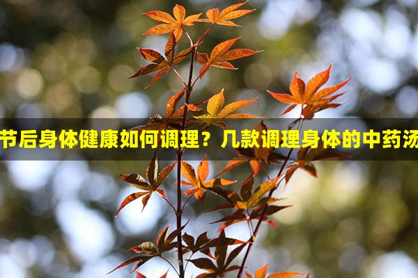 节后身体健康如何调理？几款调理身体的中药汤