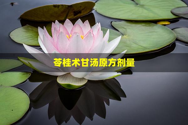 苓桂术甘汤原方剂量