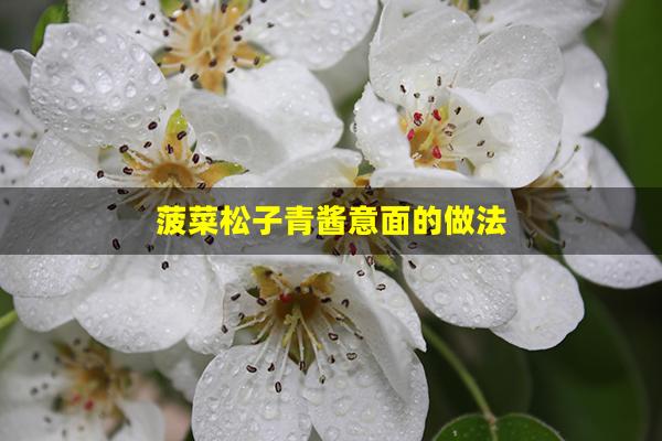 菠菜松子青酱意面的做法