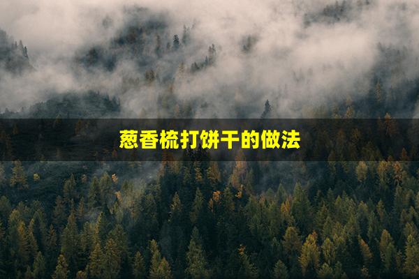 葱香梳打饼干的做法