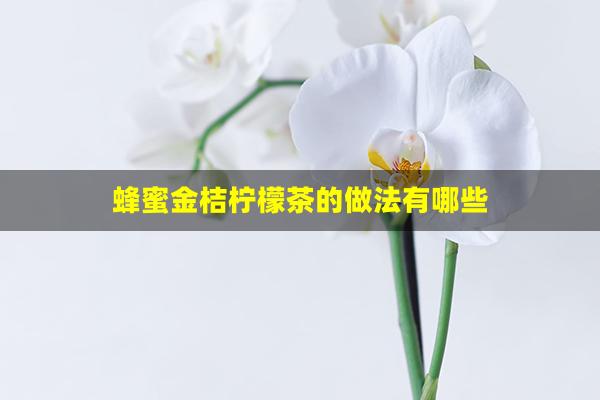 蜂蜜金桔柠檬茶的做法有哪些