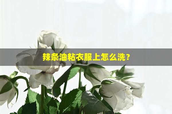 辣条油粘衣服上怎么洗？