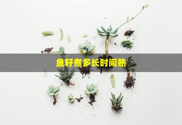 鱼籽煮多长时间熟