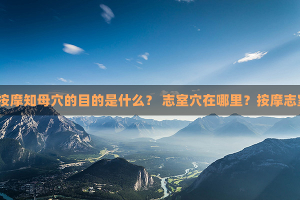 知母穴在哪里？按摩知母穴的目的是什么？ 志室穴在哪里？按摩志室穴有什么作用？